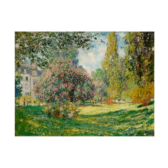 Trademark Fine Art Claude O. Monet Landscape The Parc Monceau Canvas Wall Art - 18x24