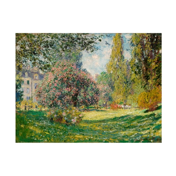 Trademark Fine Art Claude O. Monet Landscape The Parc Monceau Canvas Wall Art - 35x47