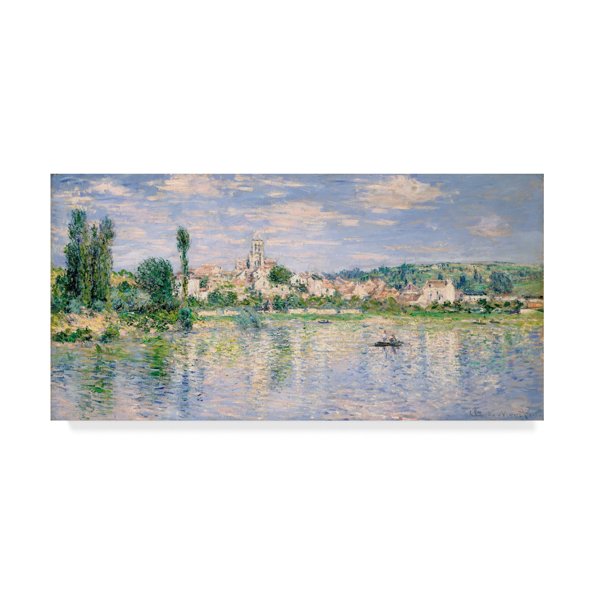 Claude Monet Vetheuil in Summer Landscape Canvas Print 16x32