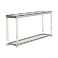 thumbnail image 1 of Claude Sofa Table with Lower Shelf Chrome and Clear, 1 of 3