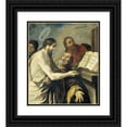 thumbnail image 1 of Claude Vignon 15x17 Black Ornate Wood Framed Double Matted Museum Art Print Titled - Christ Instructs Peter to Feed My Sheep (1624), 1 of 5