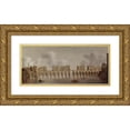 thumbnail image 1 of Claude de Jongh 14x8 Gold Ornate Wood Frame and Double Matted Museum Art Print Titled - View of London Bridge, 1 of 4