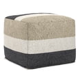 thumbnail image 1 of Simpli Home Claudette 18 inch Wide Boho Pouf in Multicolor Acrylic Fabric, Assembled, 1 of 7