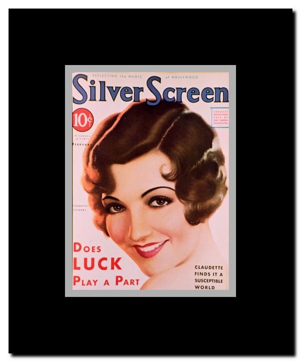 Claudette Colbert Framed Movie Poster