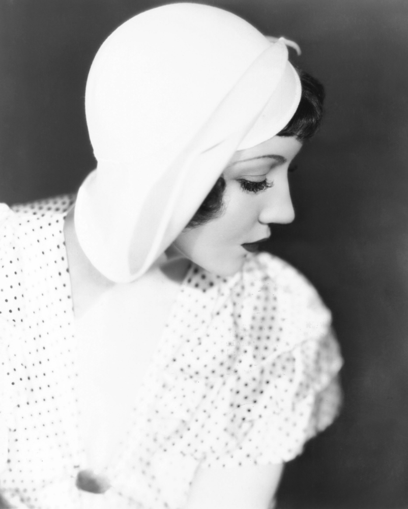 Claudette Colbert In Summer Hat Desighned By Jas Hopkins Canvas Art -  (16 x 20)