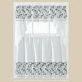 thumbnail image 1 of Claudia Embroidery White & Black Kitchen Curtain & Valance, 60” x 36” (2 Panels), 1 of 1