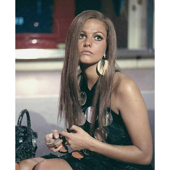 Claudia Cardinale - Circle Earrings Photo Print (8 x 10)
