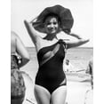 thumbnail image 1 of Claudine Auger wears classic Thunderball swimsuit on beach 24x36 inch Poster, 1 of 1