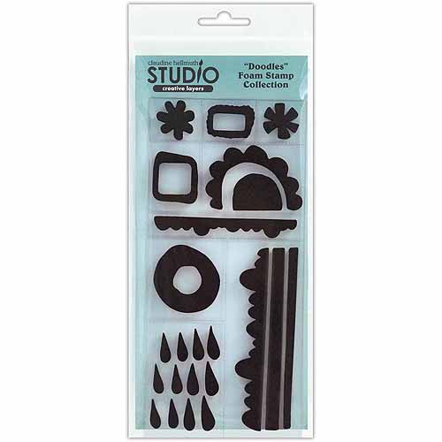 "Claudine Hellmuth Creative Layers Foam Stamps 4""X8"" SheetDoodles
