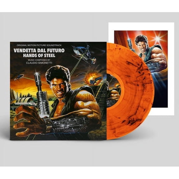 Claudio Simonetti - Hands Of Steel (Vendetta Dal Futuro) Soundtrack [Limited Clear Smoke Orange Colored Vinyl With Poster] - Soundtracks