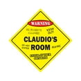 thumbnail image 1 of Claudio's Room Sign Crossing Zone Xing | Indoor/Outdoor | 14" Tall kids bedroom decor door children's name boy girl, 1 of 5