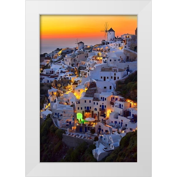 Claudiu, Paduroiu 11x14 White Modern Wood Framed Museum Art Print Titled - Santorini