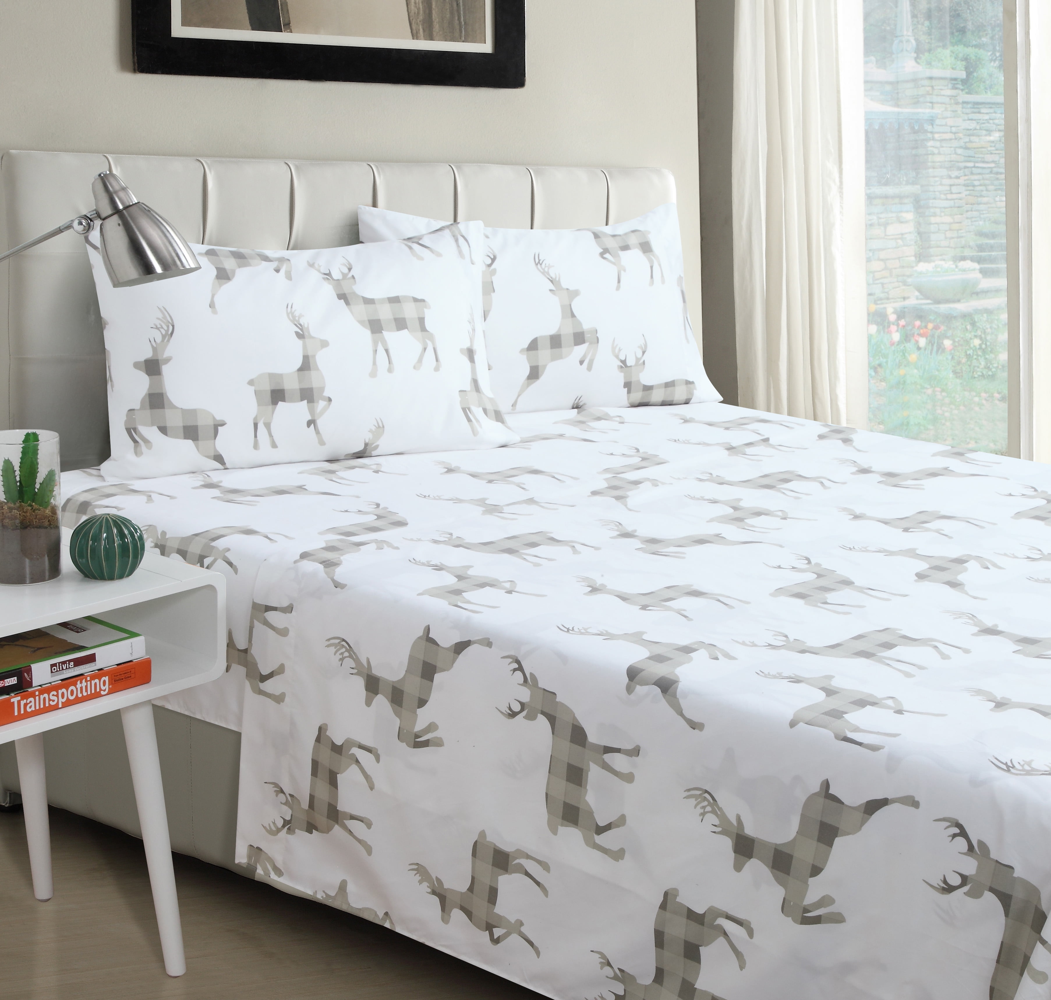 Claus 4-piece Sheet Set Grey/White King
