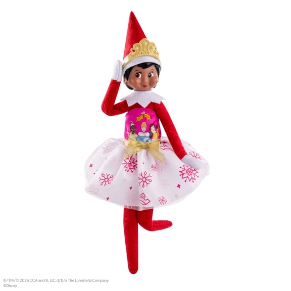 The Elf on the Shelf Disney Princess Pretty in Pink Party Dress & Tiara - Scout Elf Not Included
