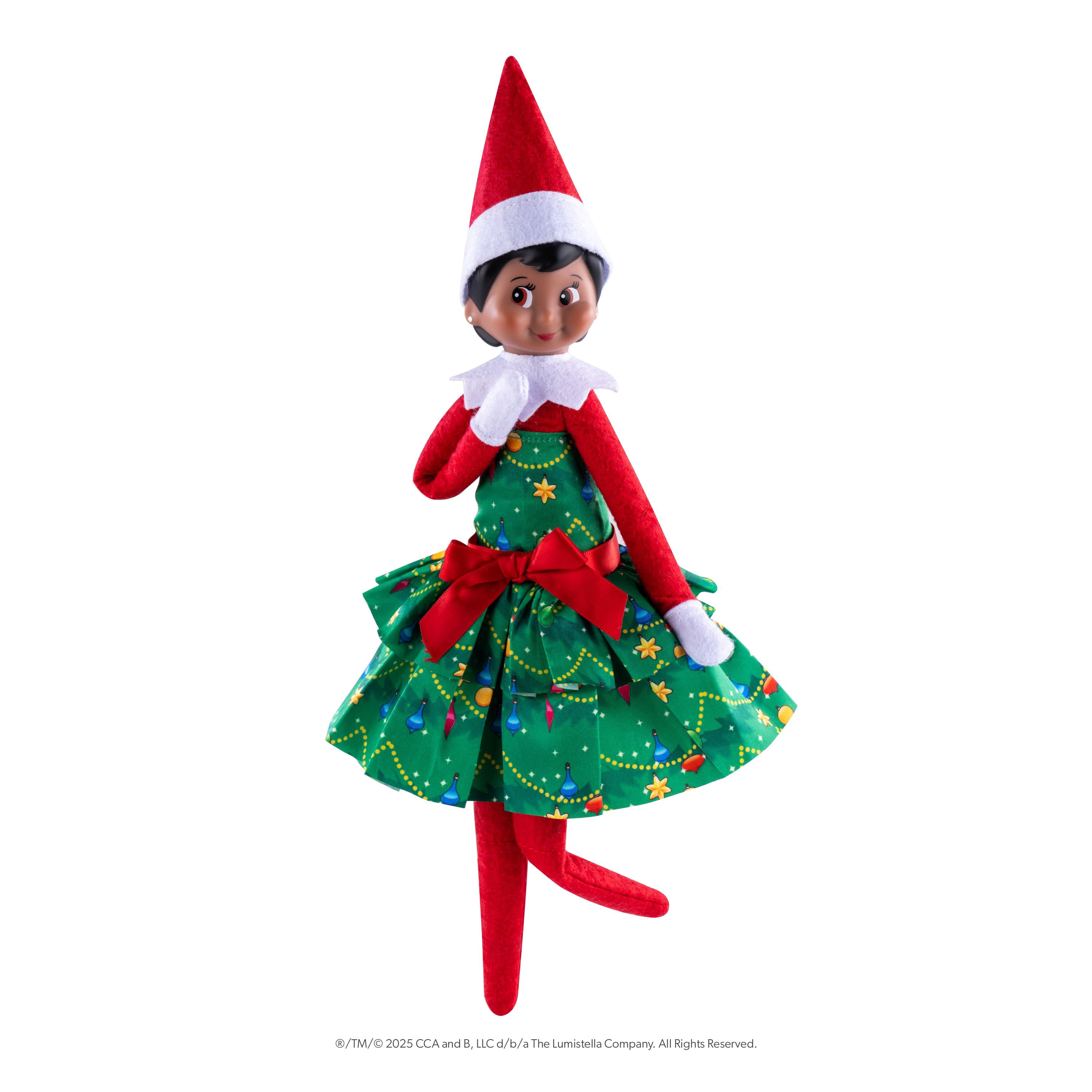The Elf on the Shelf Claus Couture Tinsel and Twirls Party Dress - Scout Elf Not Included