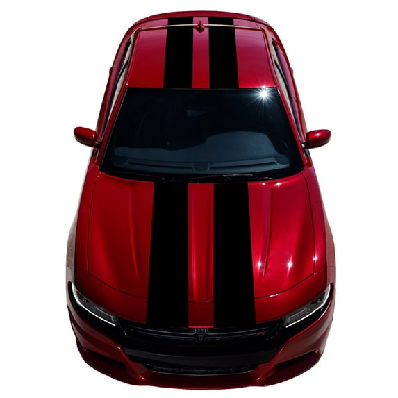 Clausen's World 12" Double Center Rally Racing Stripe Vinyl Decal Car - Compatible with Charger