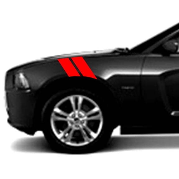 Clausen's World 4" Fender Hash Bar Marks vinyl Racing Stripe Decals - Compatible with Charger