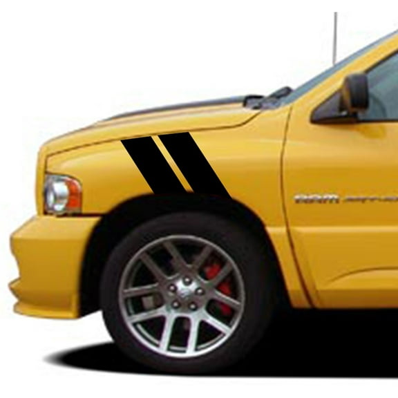 Clausen's World 4" Fender Hash Bar Marks vinyl Racing Stripes Truck Decals - Compatible with Dodge Ram