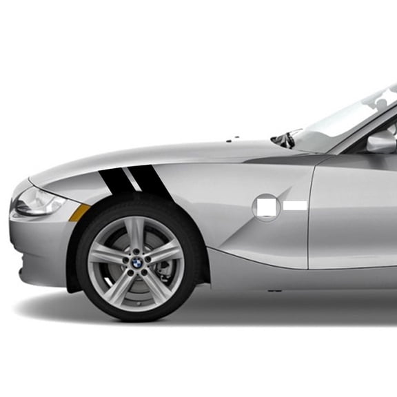 Clausen's World 4" Fender RACING STRIPES Decals also Gun Metal2 Carbon Fiber vinyl - Compatible with BMW Z4