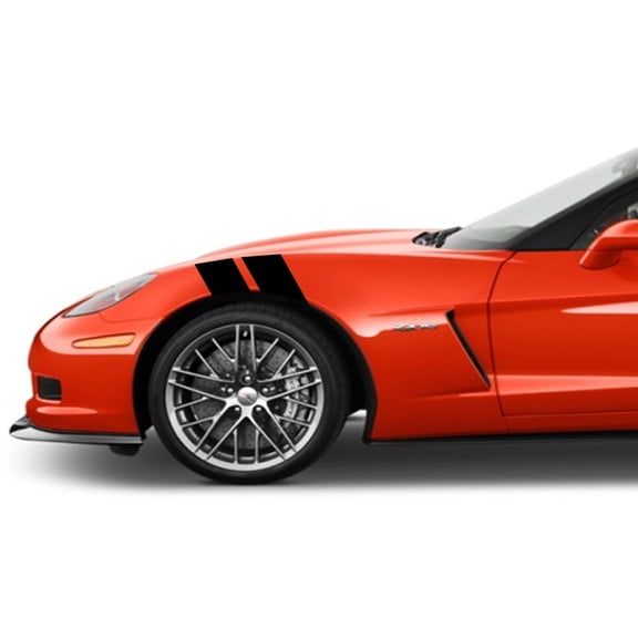 Clausen's World 4" Fender Racing Stripes Grand Sport Graphics Decals - Compatible with Corvette C6