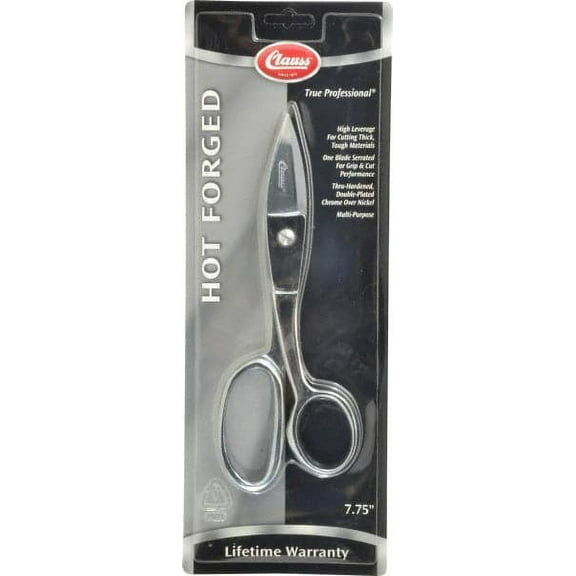 Clauss 2" LOC, 7-3/4" OAL Chrome Plated Standard Shears