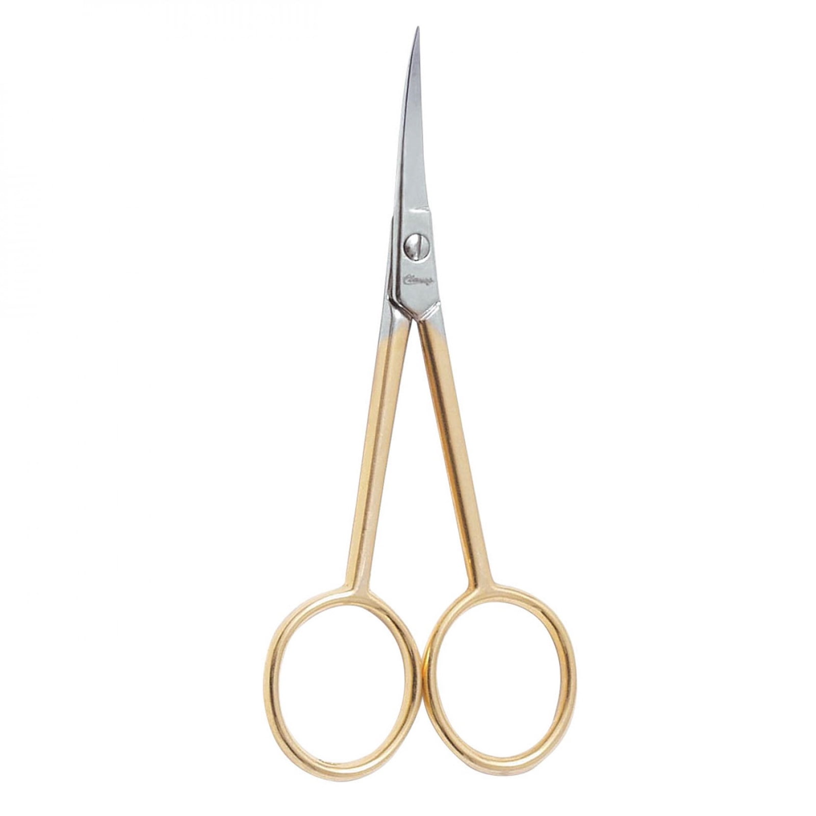 Clauss 4 1/2 Inch Curved Embroidery Scissor Gold Plated 12920