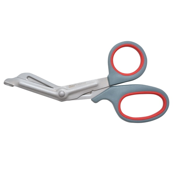 Clauss True Professional Titanium Bonded Snip, Serrated, 7", Bent