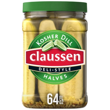 Claussen Kosher Dill Pickle Halves, 64 fl. oz. Container