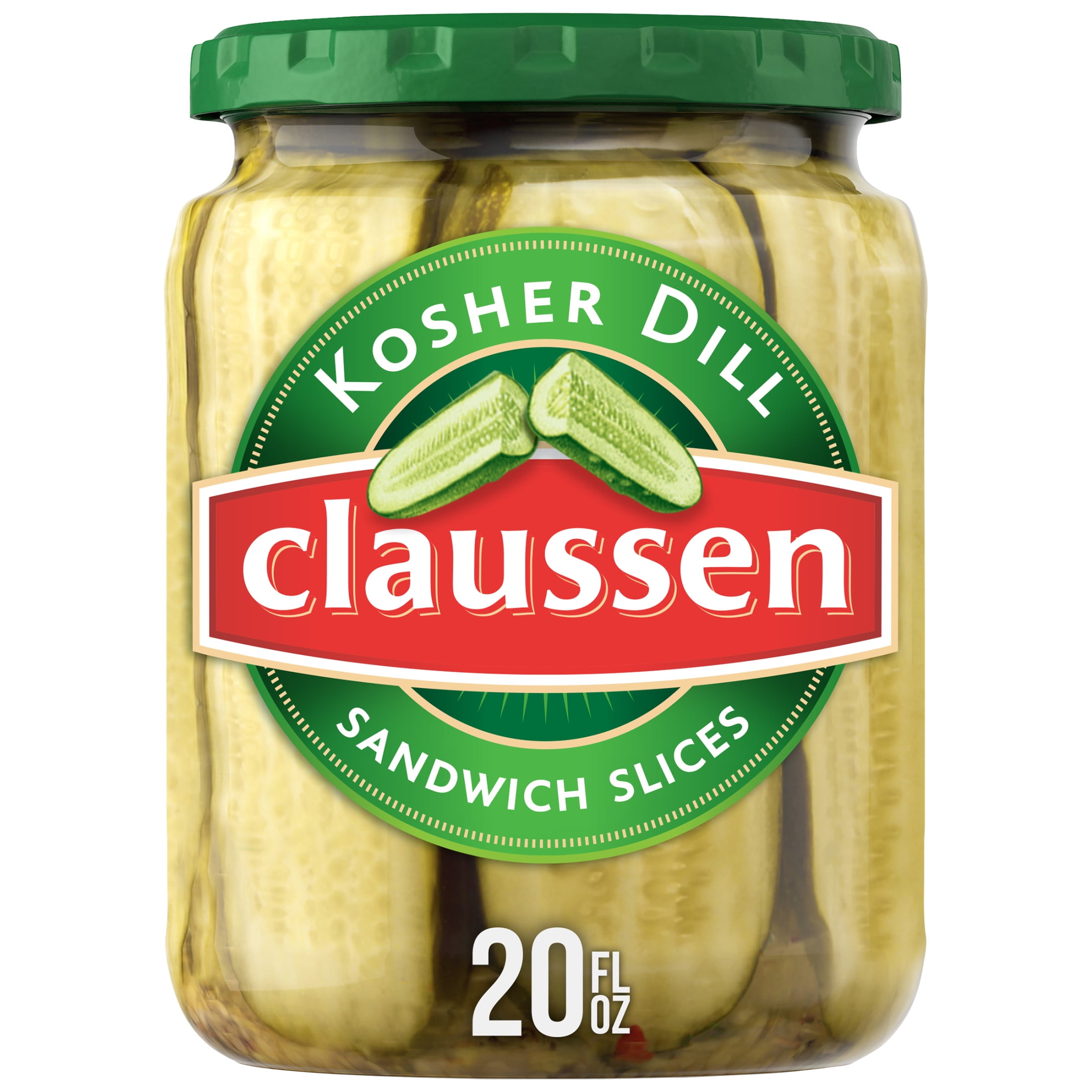 Claussen Kosher Dill Pickle Sandwich Slices, 20 fl. oz. Jar