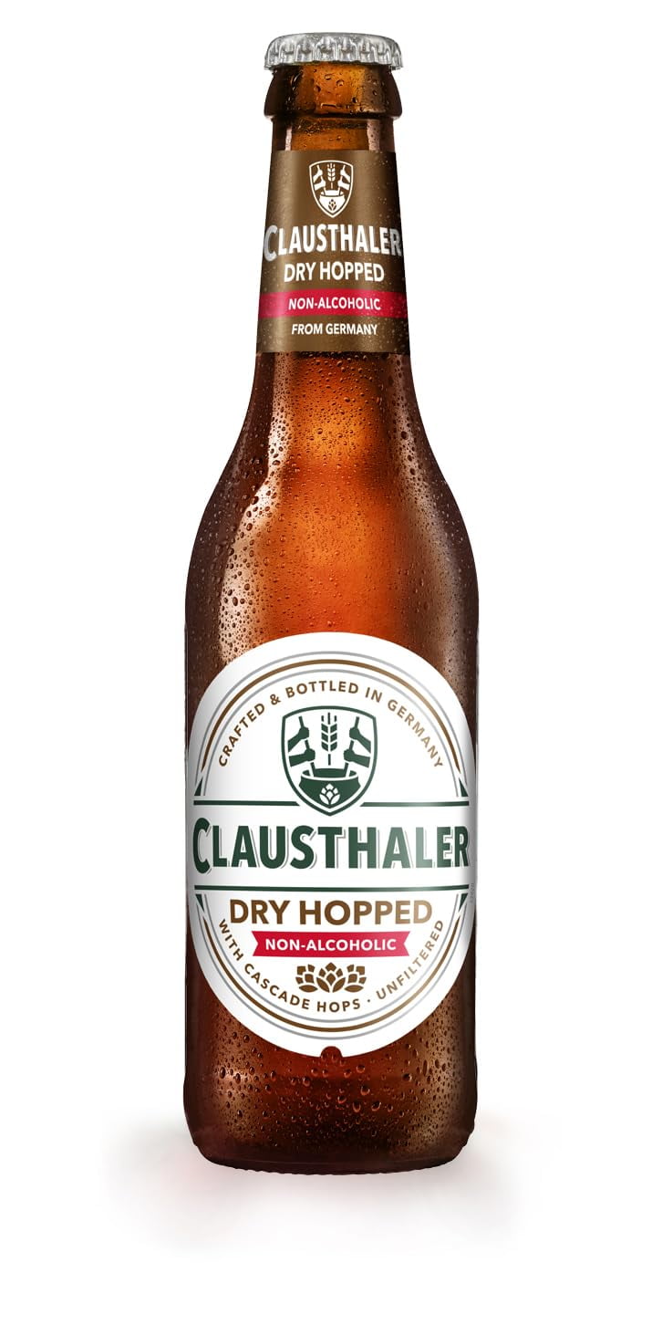 Clausthaler DRY HOPPED IPA Non Alcoholic (Pack of 24) (1 Case) 12oz Bottles The German Pioneer Malt Beverage (Includes 24 Individual Dry Hopped IPA Bottles)