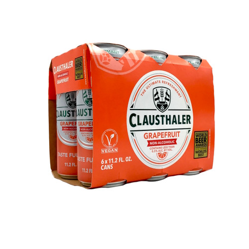 Clausthaler Grapefruit Non Alcoholic (Pack of 6) 11.2oz Cans The