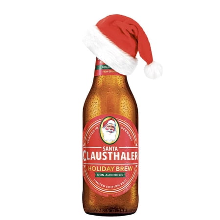 Clausthaler SANTA Non Alcoholic (Pack of 24) (1 Case) 12oz Bottles The German Pioneer Malt Beverage (Includes 24 Individual SANTA Bottles)