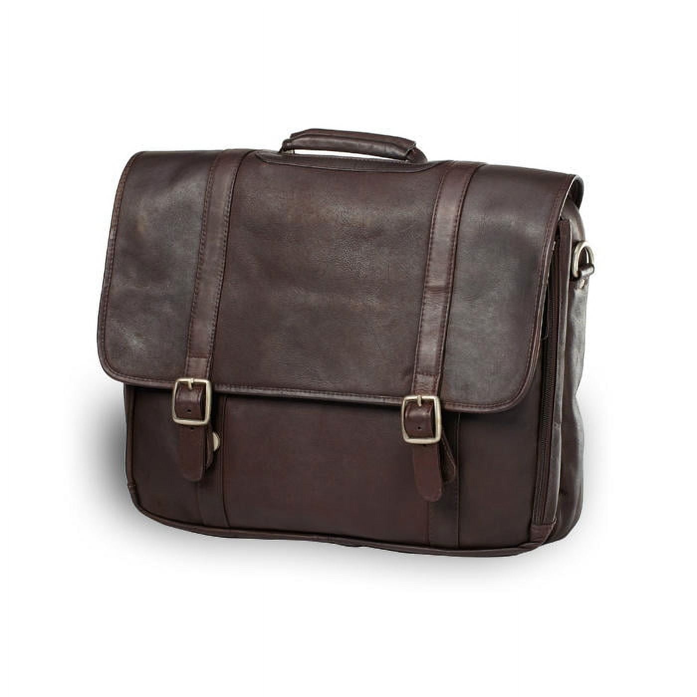 Clava Leather Gusset Laptop Briefcase