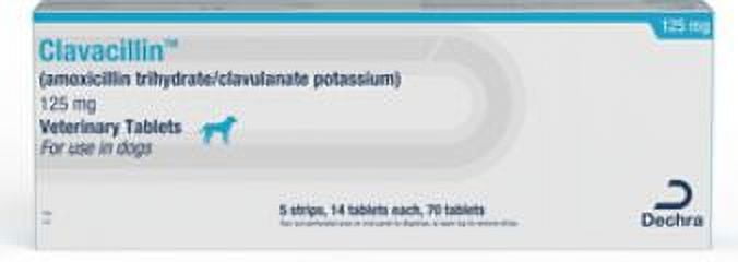 Clavacillin Tablets, for Dogs and Cats, 125mg