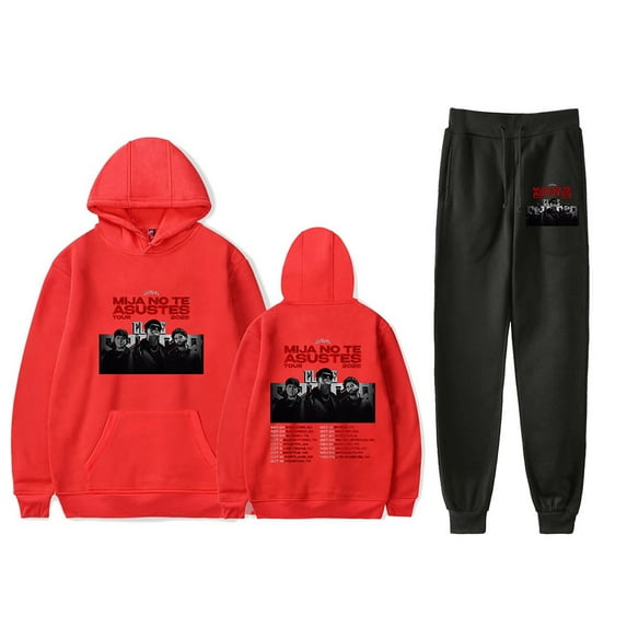 Clave Especial Tour 2025 Sweatsuit Vintage Hoodies Jogger Pants Sets Casual Fall Suit