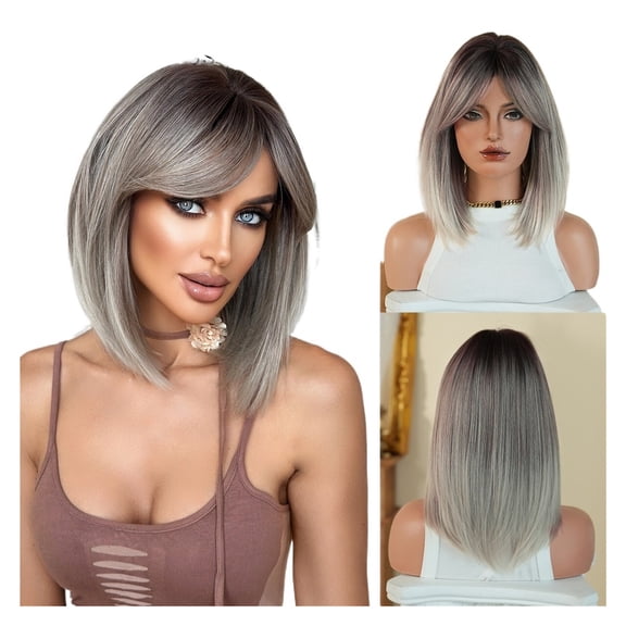 Clavicle Hair Wigs Full Head Cover for Women - Short Natural Gradient Hairstyle, Comfortable & Breathable