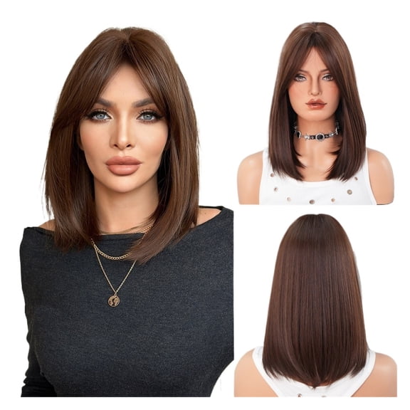 Clavicle Hair Wigs Full Head Cover for Women - Short Natural Gradient Hairstyle, Comfortable and Breathable Design
