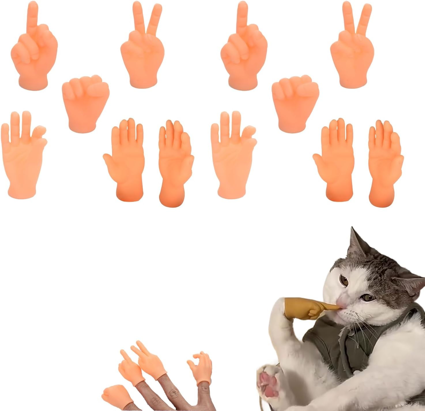 Claw Caps for Cats, Tiny Hands for Cats, Mini Hands for Cats, Little