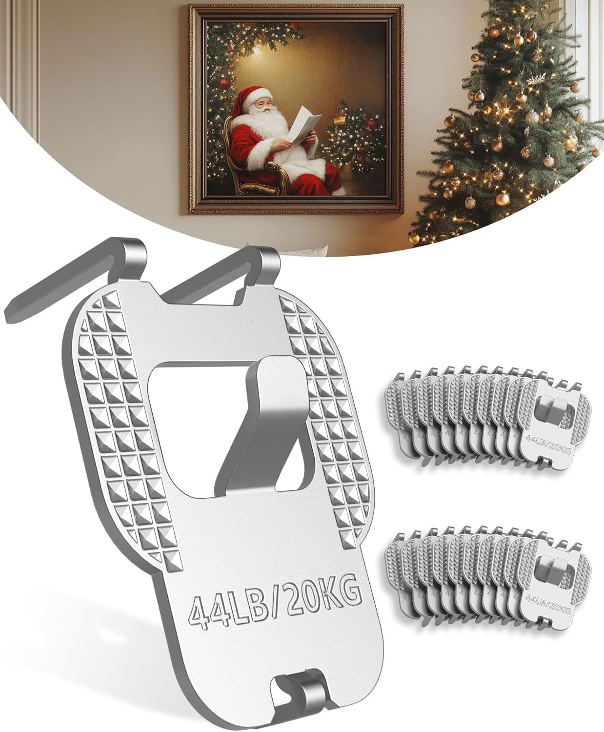 Claw Drywall picture hangers - No Damage Heavy Duty Wall Hanger for Art exhibitions, photographs, posters, offices, Christmas decorations, and other settings.