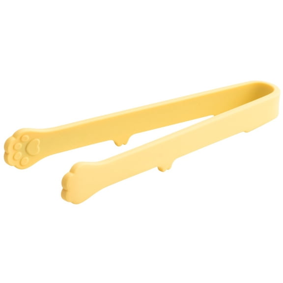 Claw Food Tongs Adorable Paw Shaped Silicone Kitchen Clip Heat Resistant Non Stick Cookware Safe Multi Purpose Serving Tool for Appetizers Fruits Snacks Ideal Gift for Food Lovers,Yellow