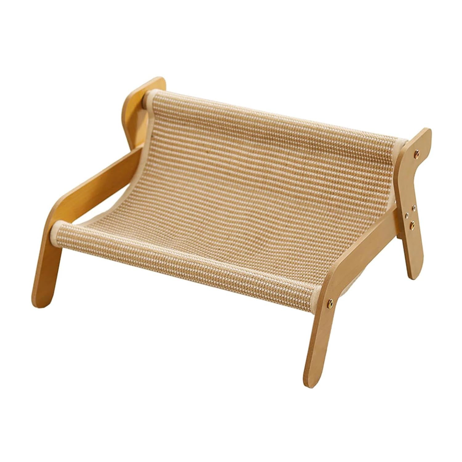 The Claw Lounge, Elevated Lounge Chair with Sisal Scratcher, Rocking Cat Scratcher, 2-in-1 Cat Scratch Pad and Lounger, Lounge Style Pet Seat Linen Style