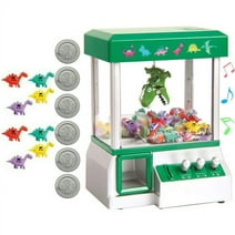 Claw Machine Arcade Game - Dinosaur Candy Grabber & Prize Dispenser Vending Toy for Kids with Sound - Best Gifts for Boys & Girls