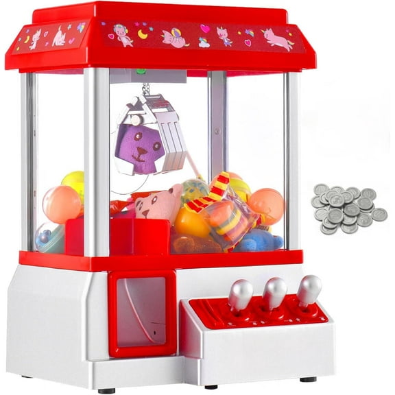 Claw Machine for Kids Toy Mini Claw Machine Candy Grabber Prize Dispenser Vending Machine Arcade Game Machines for Home Party Christmas Birthday Gifts Cool Girl Toys