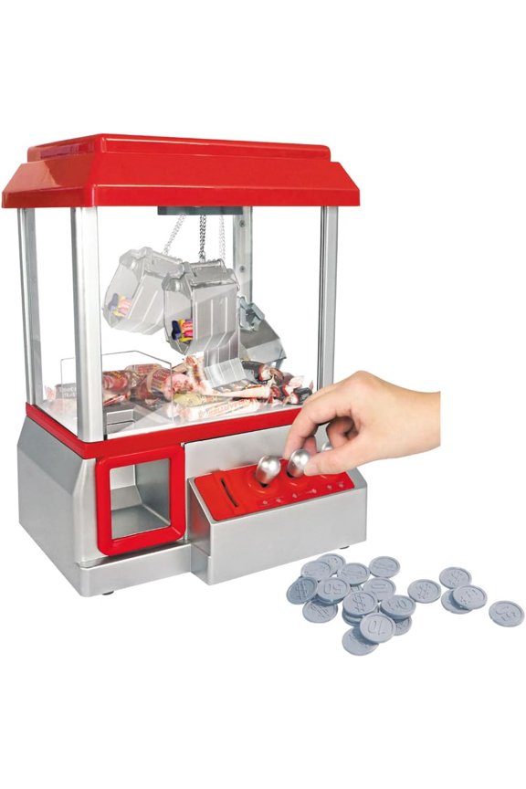 Claw Machine Toy Arcade Game with Sound, Mini Carnival Games Fun Candy Toy Grabber Dispenser Vending Toy for Boys Girls Kids (Size: 13.75in x 10in)