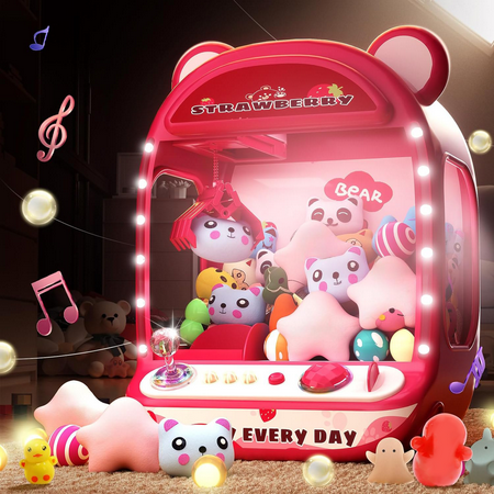 HNH Claw Machine for Kids, Kids Mini Claw Machine Age 3+, Claw Arcade Games Mini Vending Machine, Perfect Children's Day Gifts