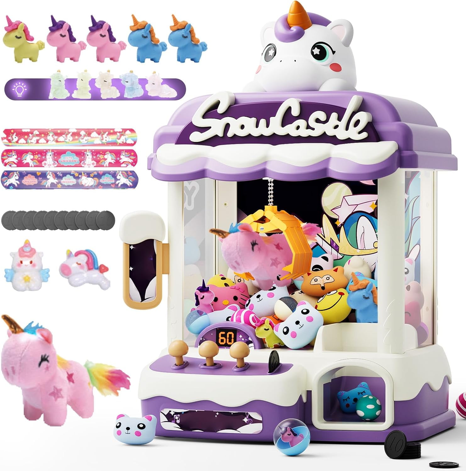 Child Slapper Machine Claw Machines for Kids,Unicorns Toys for Girls Age 6+,Candy Machine ...