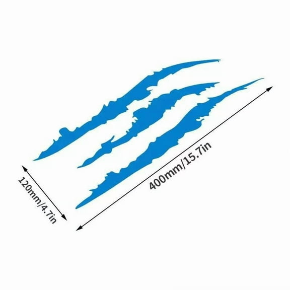 Claw Mark Car Decals, 15.6 x 4.5 inches Car Headlight Stickers, Monster Claw Scratch Sticker for Dodge Challenger Charger, Pack of 2