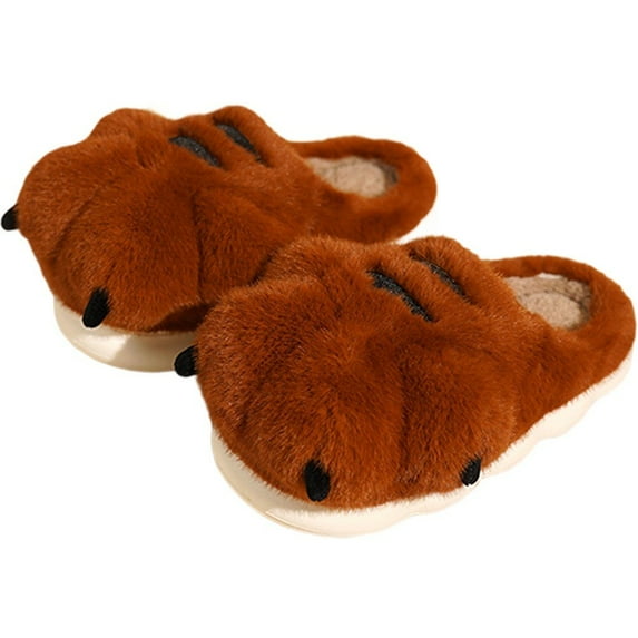 Claw Plush Slippers Men's Cotton Slippers Winter Outerwear Claw Indoor Slippers Home Non-slip Warm Plush Slippers 40-41