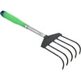 thumbnail image 1 of Raindrops 12.5 Inch Stainless Steel Garden Rake with Pointed Claws and Lightweight for Yard and Lawn Care, 1 of 6