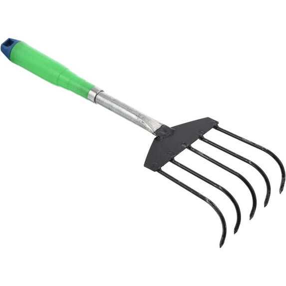 Raindrops Stainless Rake for Garden Use with Sharp Pointed Claws and Durable Design 12.5 inches